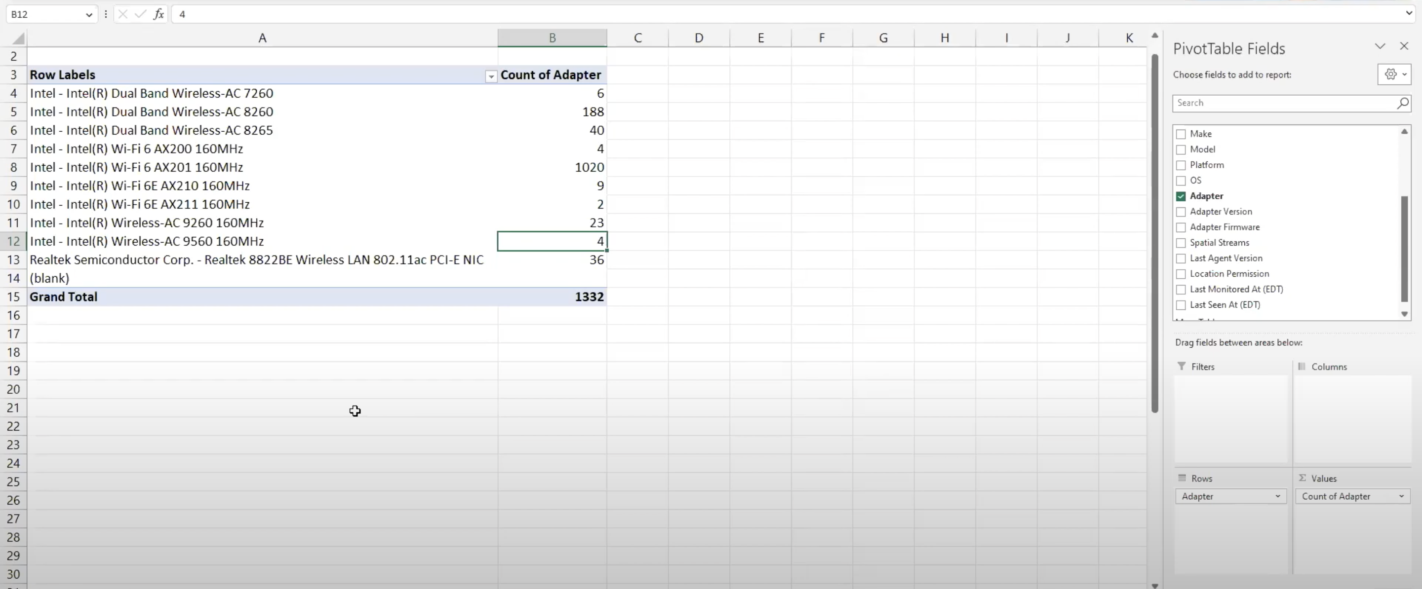 3. Review Data in Excel