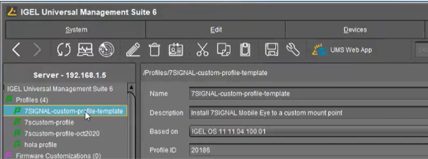 IGEL 7SIGNAL profile added