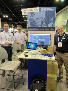 7SIGNAL team embers at HIMSS22 trade show booth