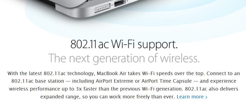 Apple 802.11ac support