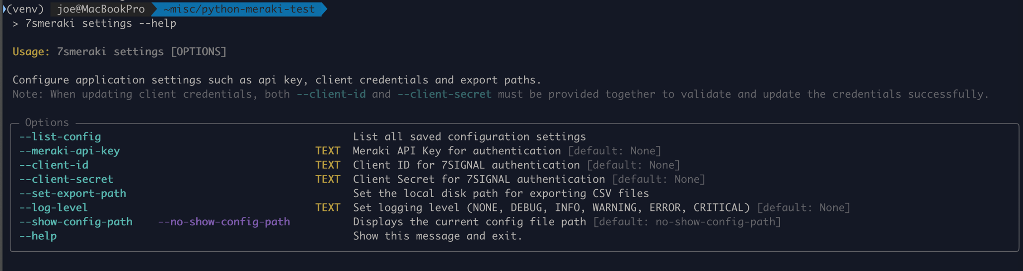 Meraki Integration Tool (CLI)