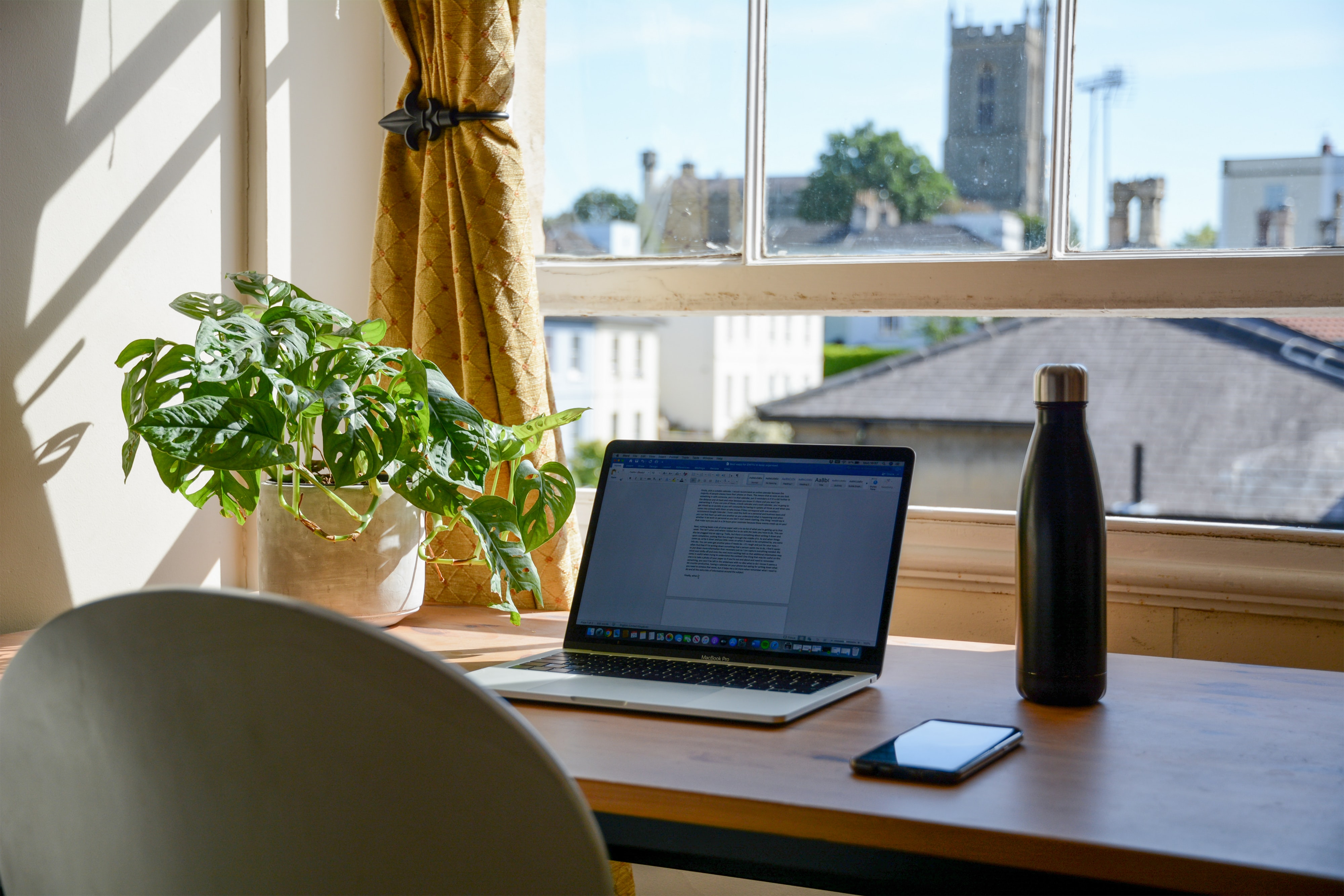 Computer sitting on a desk