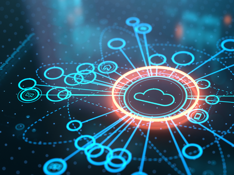 Visual representation of cloud connections